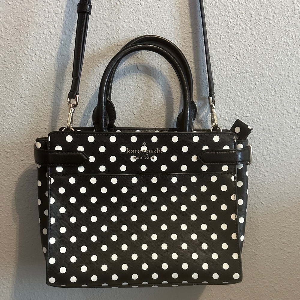 Kate Spade Black and White Polka Dot Satchel